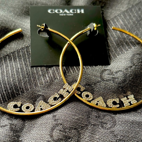 Coach Hoop Earrings - Picture 1 of 6